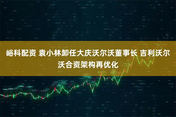 峪科配资 袁小林卸任大庆沃尔沃董事长 吉利沃尔沃合资架构再优化